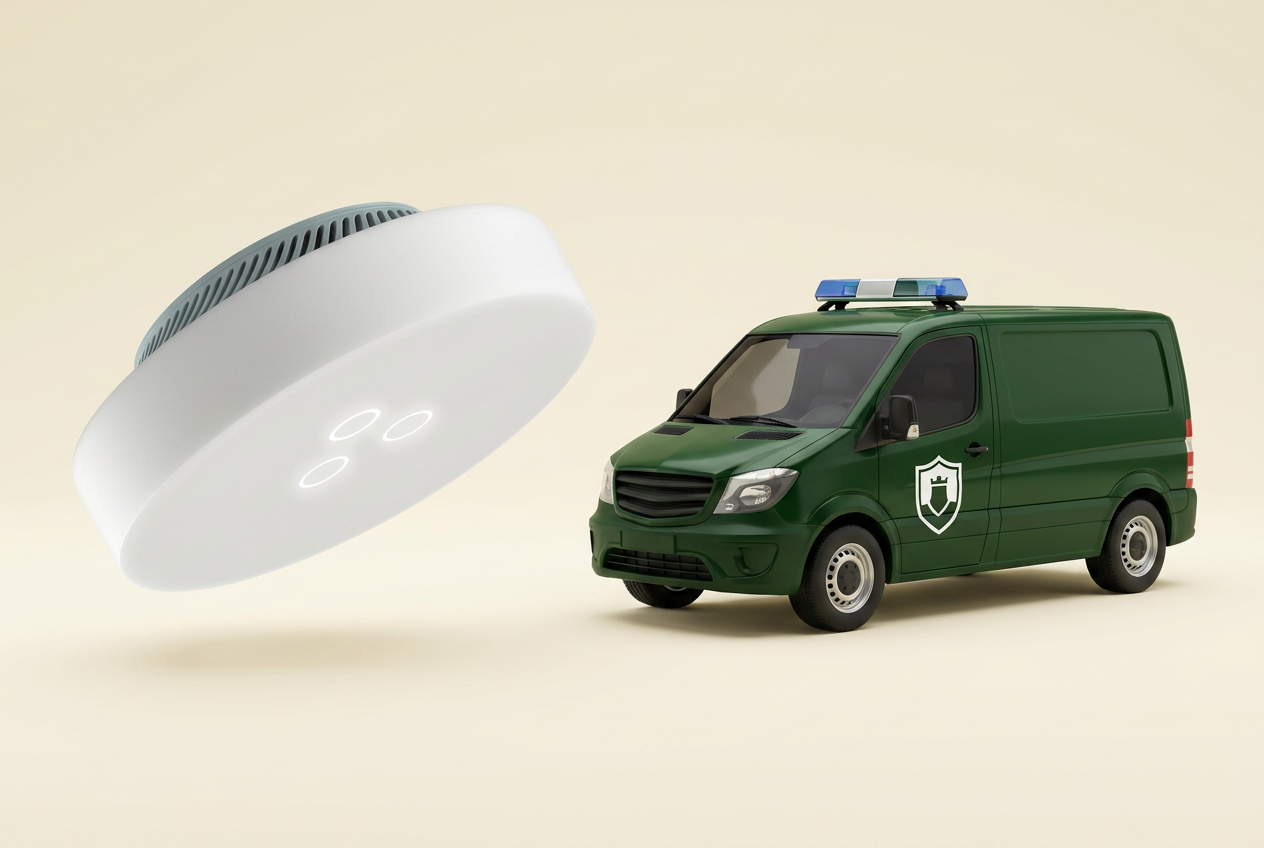 Mobilt brandlarm - nu med väktarutryckning